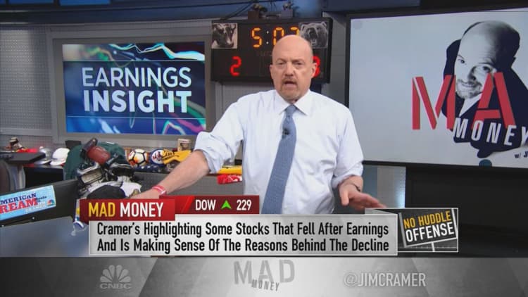 Jim Cramer explains why investors should not overreact to a stock's initial post-earnings move