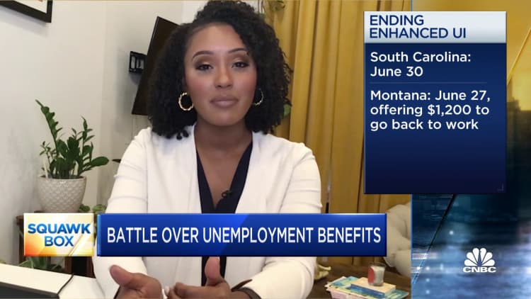 Surprising April jobs report leads to debate over unemployment benefits