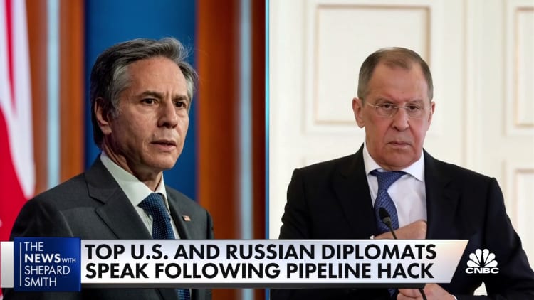 Top U.S. and Russian diplomats speak following pipeline hack