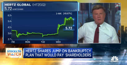 Hertz shares jump on bankruptcy plan that would pay shareholders