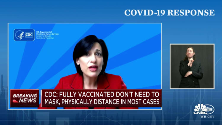 CDC says fully vaccinated don't need to mask, physically distance in most cases