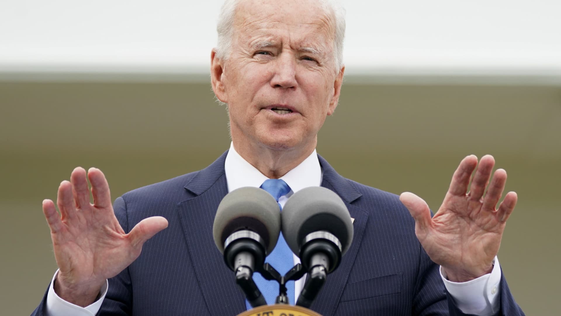 U.S. President Joe Biden speaks about the coronavirus disease (COVID-19) response and the vaccination program from the Rose Garden of the White House in Washington, May 13, 2021.