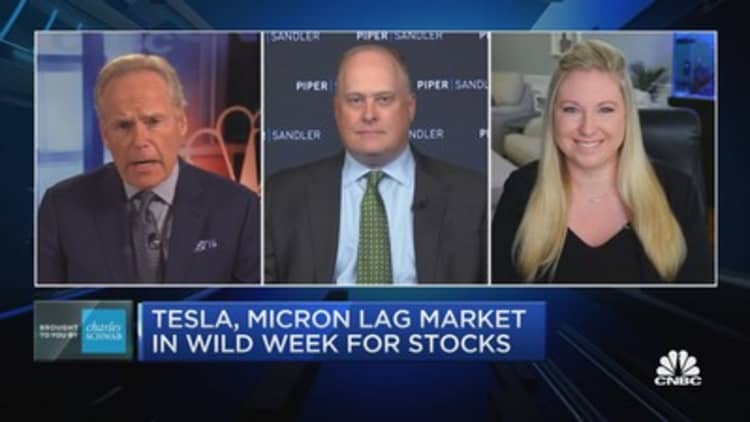 Trading Nation: Tesla, Micron lag market in wild week for stocks
