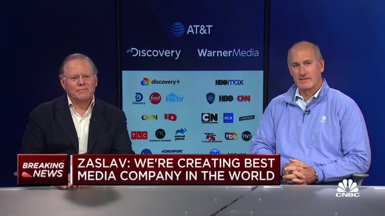 Watch CNBC's full interview with Discovery CEO David Zaslav and AT&T CEO John Stankey