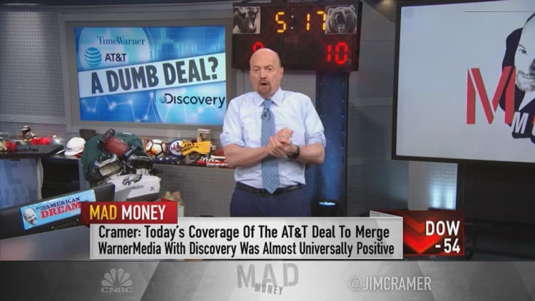 Jim Cramer slams AT&T after move to combine WarnerMedia and Discovery