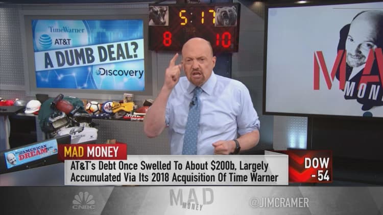 Jim Cramer says AT&T is a cautionary tale on chasing dividend stocks