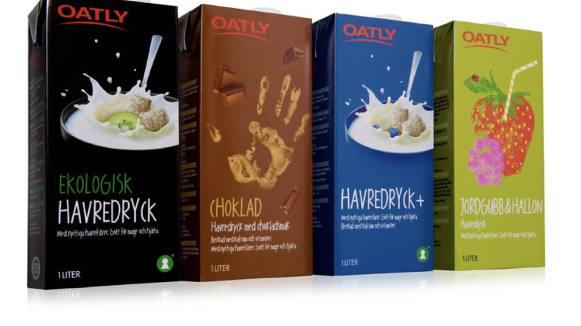 Oatly packaging before the rebrand.