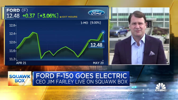 Ford CEO: There have been 20,000 orders for new electric-F-150 pickup since unveiling