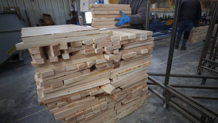 Lumber prices are headed back up after a seven-day sell-off