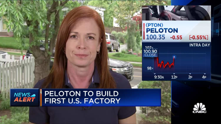 Peloton to build first U.S. factory