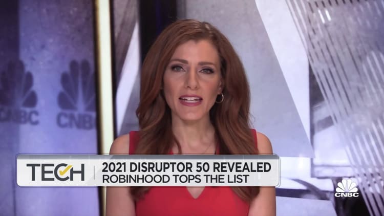 Robinhood tops CNBC's 2021 Disruptor 50 list