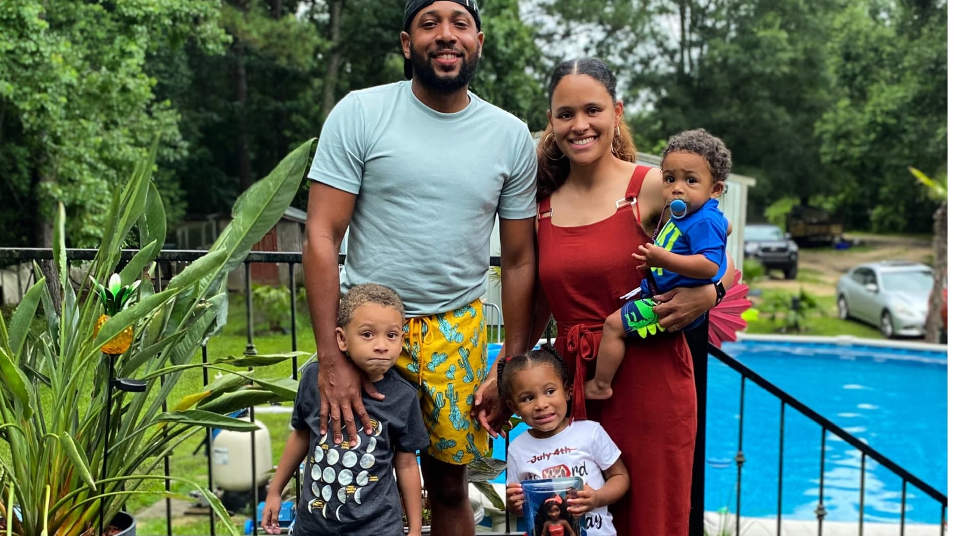 Mark and Tabatha Jones and their three children.