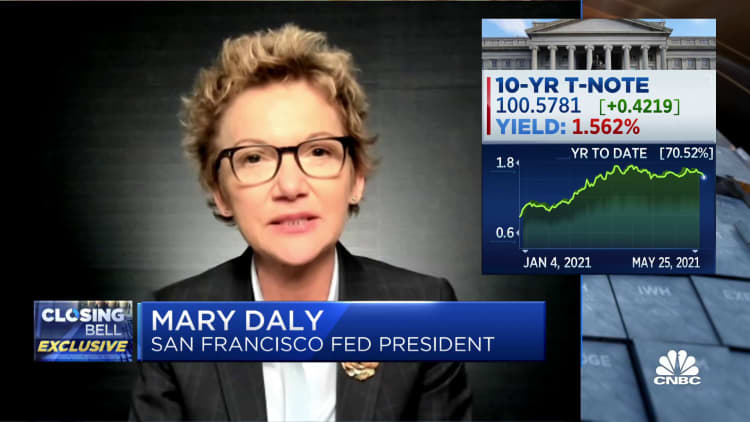 San Francisco Fed's Mary Daly says recent inflation is transitory