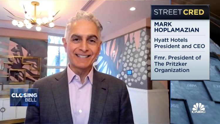 Hyatt Hotels CEO says hotels, resorts are seeing strong demand