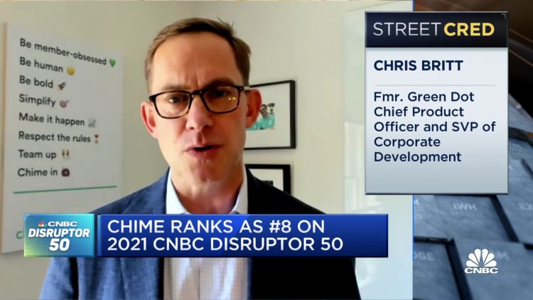 Chime breaks Top 10 on this year's CNBC Disruptor 50 list