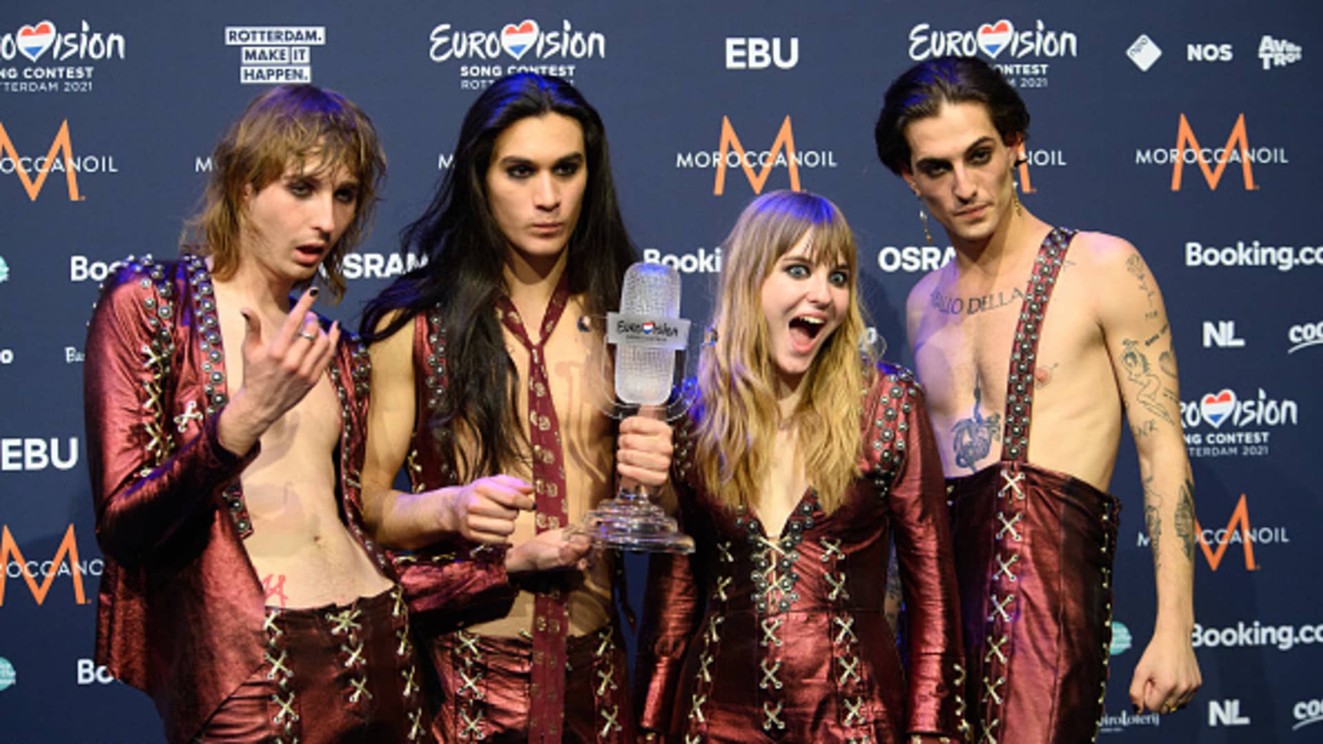 The Italian rock group, Maneskin, won Eurovision 2021, which relied on social distancing and testing to keep attendees healthy before the show.