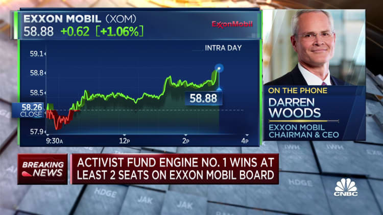 Exxon Mobil CEO on activist fund Engine No. 1 winning board seats in climate change battle