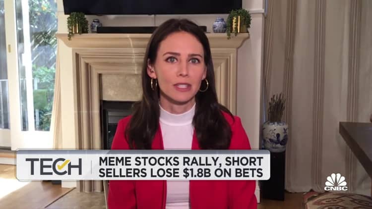 Meme stocks rally and short sellers lose $1.8 billion