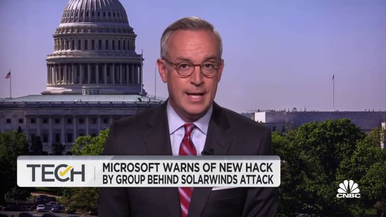 Microsoft warns of new hack by group behind SolarWinds attack