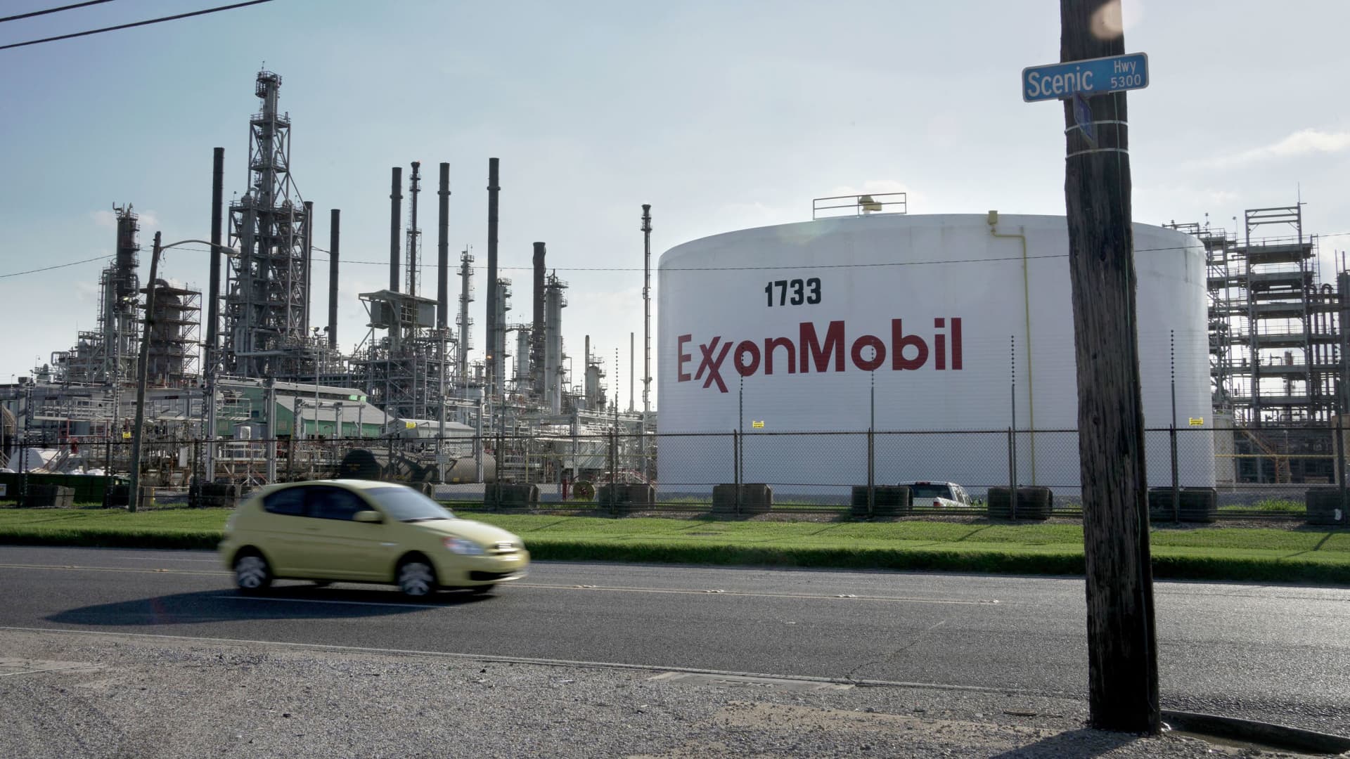 A view of the ExxonMobil Baton Rouge Refinery in Baton Rouge, Louisiana, May 15, 2021.