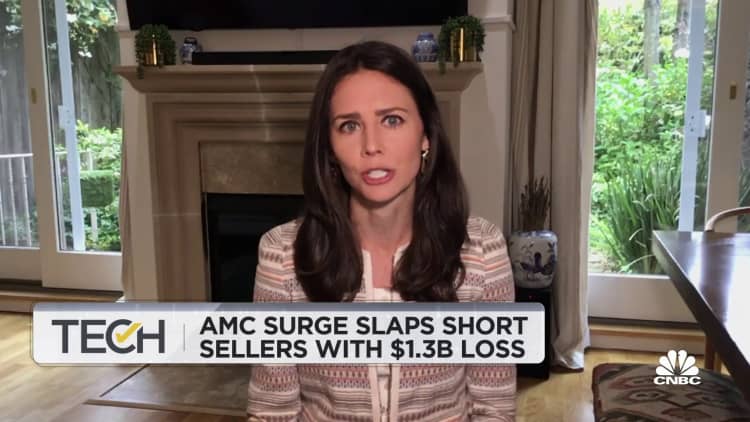 AMC surge slaps short sellers with $1.3B loss