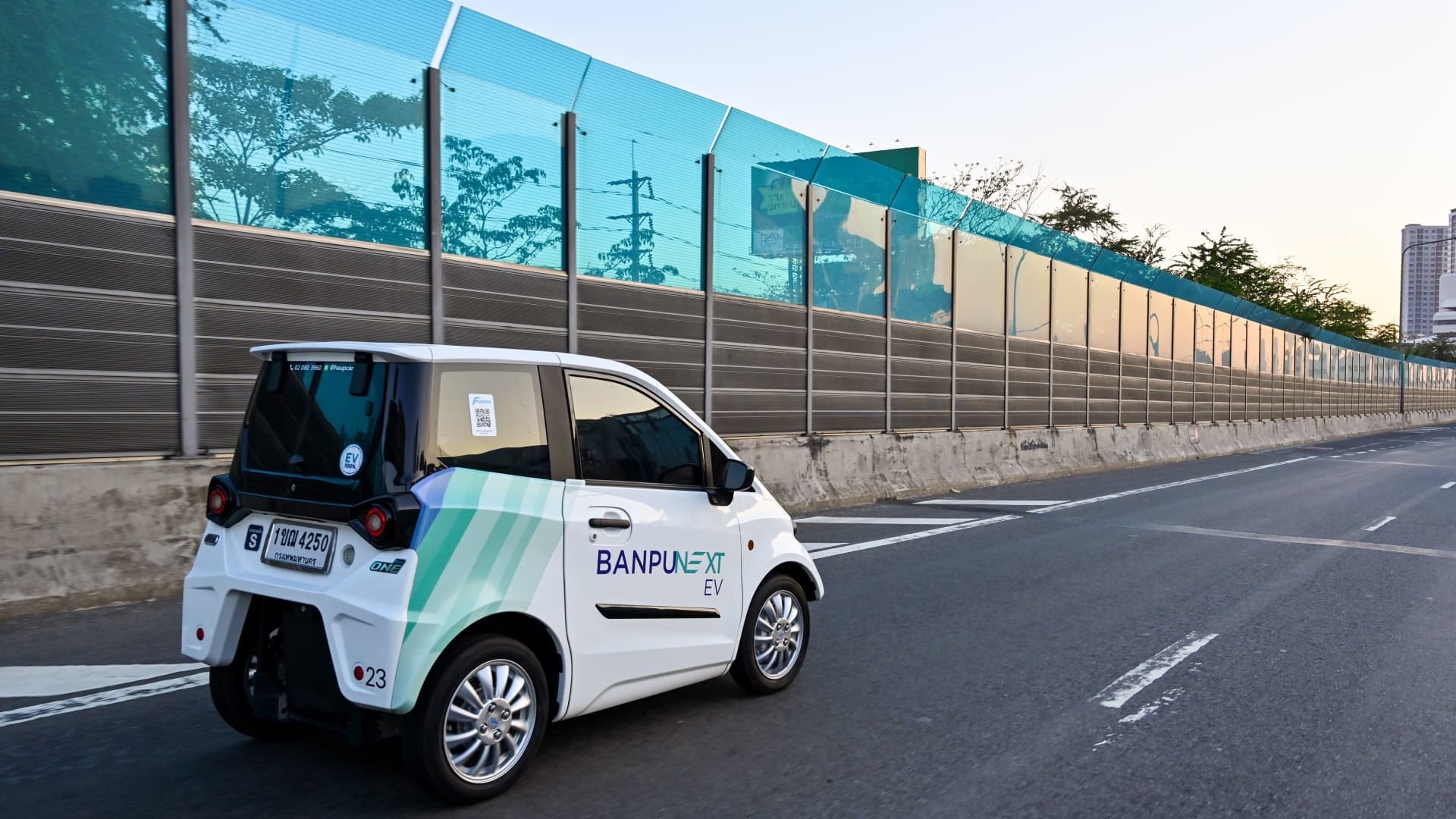 A mini electric vehicle from Banpu Next in Bangkok on February 26, 2021.