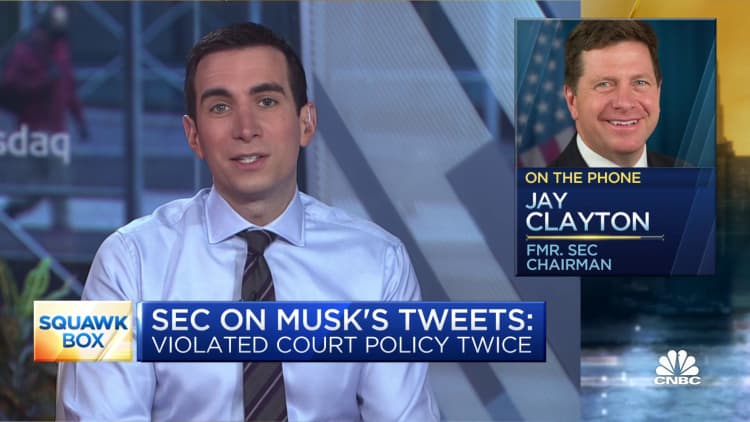 Former SEC chair Jay Clayton reacts to SEC decision Elon Musk's tweets violated court policy