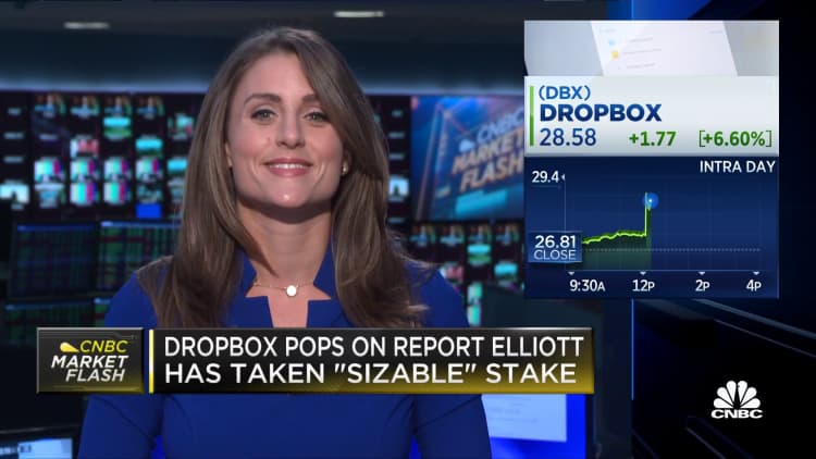 Dropbox pops on report Elliott has taken 'sizable' stake