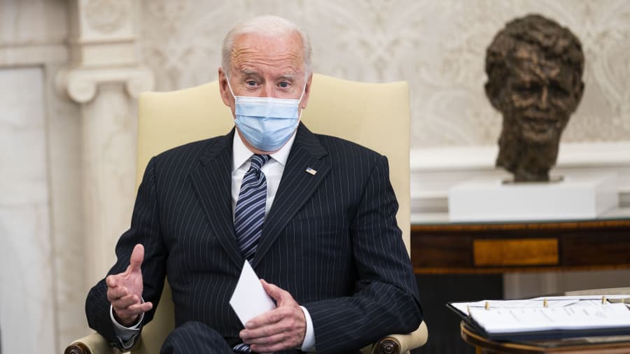 Tổng thống Mỹ Joe Biden phát biểu trong cuộc họp với nhóm thành viên lưỡng đảng của Quốc hội.