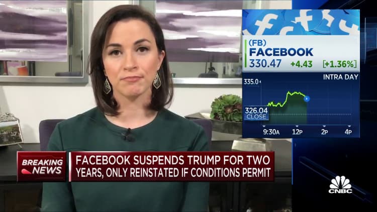 Facebook decides to continue Trump's suspension
