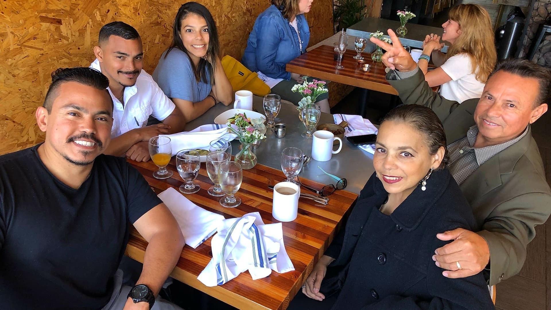 Diaz, his parents and his brother and sister. Diaz's mother passed away in 2018.