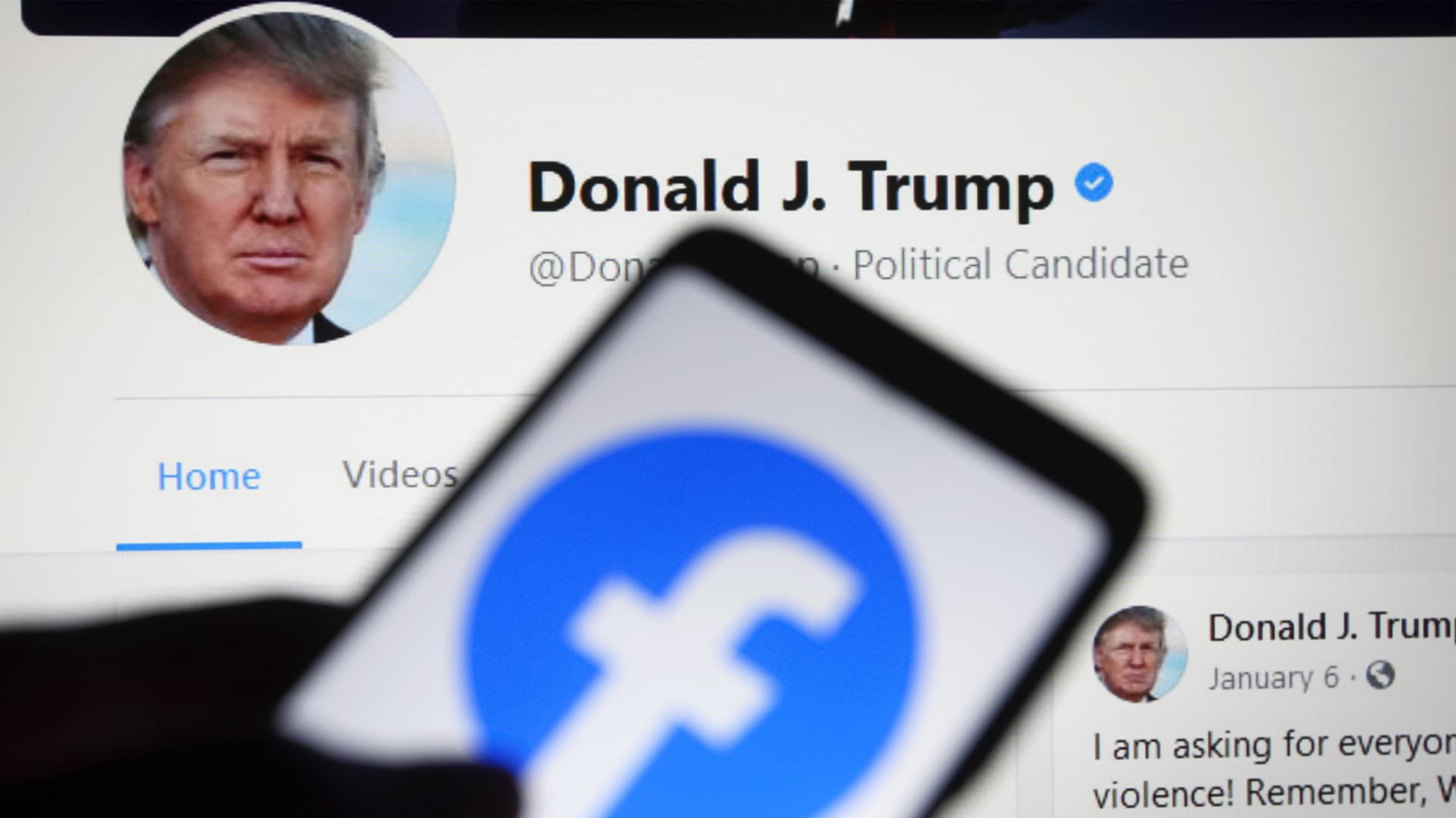 Facebook suspends Donald Trump's account for two years.