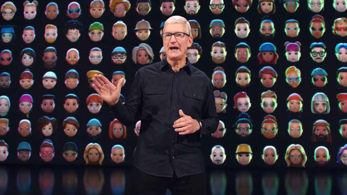 Tim Cook at WWDC21 on June 7th, 2021.