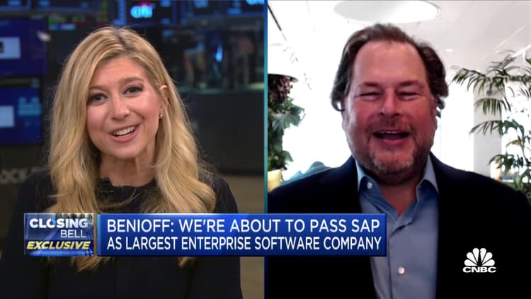 CRM's Benioff: We're about to pass SAP as the largest enterprise software company