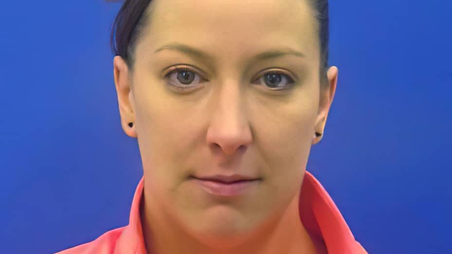 This driver's license photo from the Maryland Motor Vehicle Administration (MVA), provided to AP by the Calvert County Sheriff's Office, shows Ashli Babbitt.