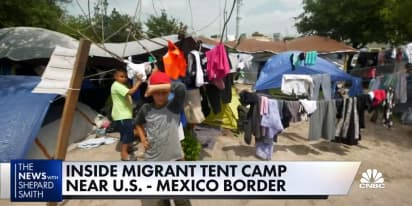 Inside a migrant tent camp near the U.S.-Mexico border