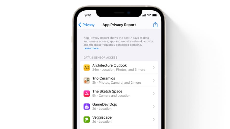 Apple iOS 15 App Privacy Report