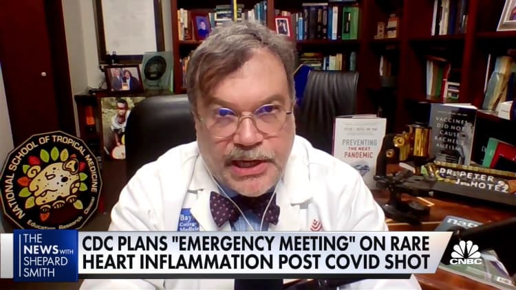 CDC plans 'emergency meeting' on rare heart inflammation after getting the vaccine