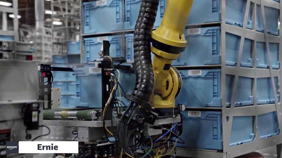 Amazon introduces new robots to fulfillment center operations.