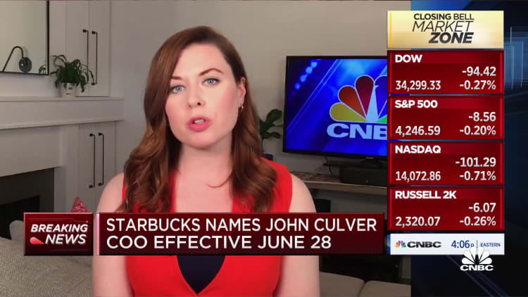 Starbucks names John Culver COO, effective June 28
