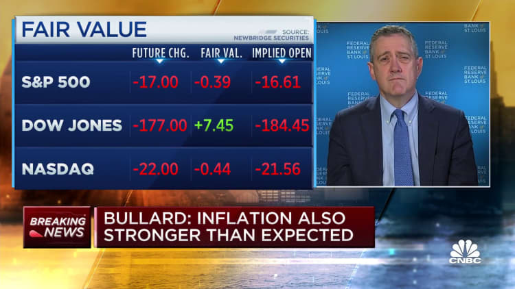 Bullard: Natural for us to have tilted more hawkish based on inflation