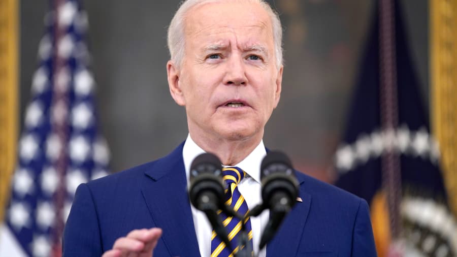 President Joe Biden speaks about reaching 300 million COVID-19 vaccination shots, in the State Dining Room of the White House, Friday, June 18, 2021, in Washington.