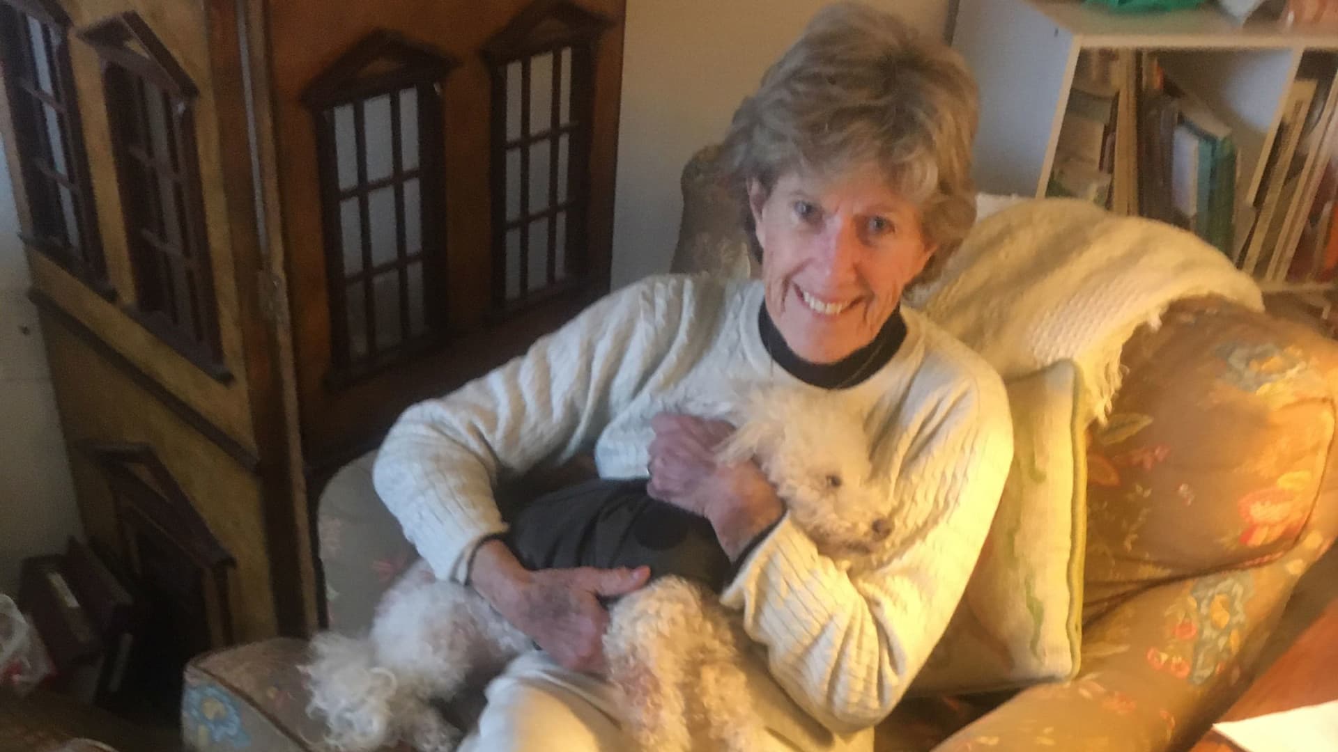 Carol Cleland and her dog, Cabot.