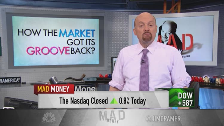 Last week's market worries are no longer in play on Wall Street, Jim Cramer says