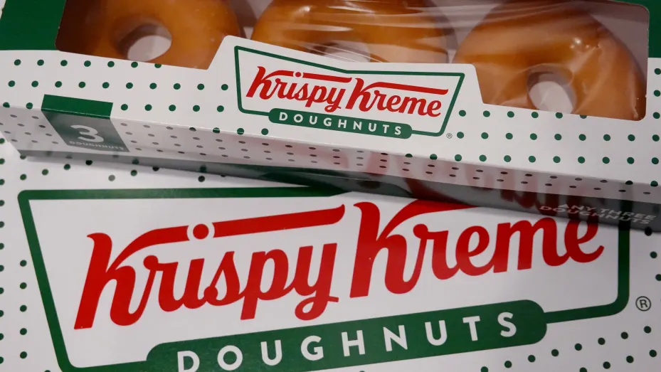 Doughnuts are sold at a Krispy Kreme store on May 05, 2021 in Chicago, Illinois. The doughnut chain reported yesterday that it plans to take the company public again.