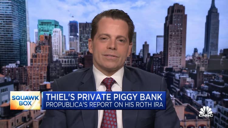 Anthony Scaramucci on ProPublica's report about Peter Thiel's $5 billion Roth IRA