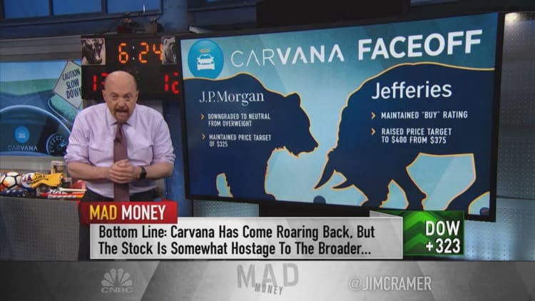 Jim Cramer recommends taking profit in Carvana stock after big rally
