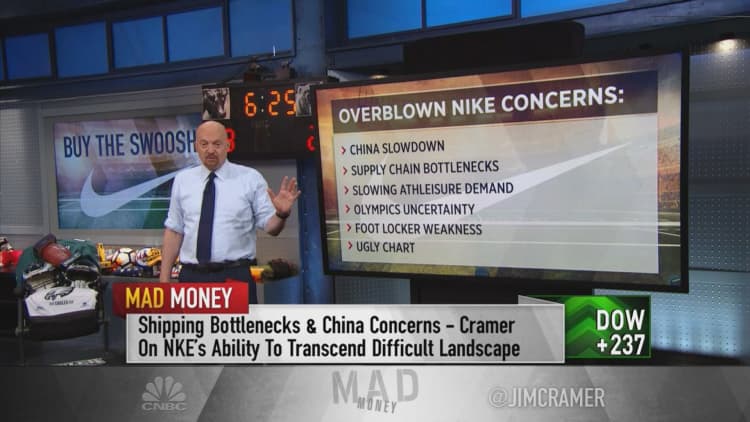 Jim Cramer breaks down how Nike's strong quarter caught Wall Street by surprise