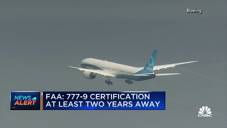 FAA letter raises issues with Boeing 777-9 certification