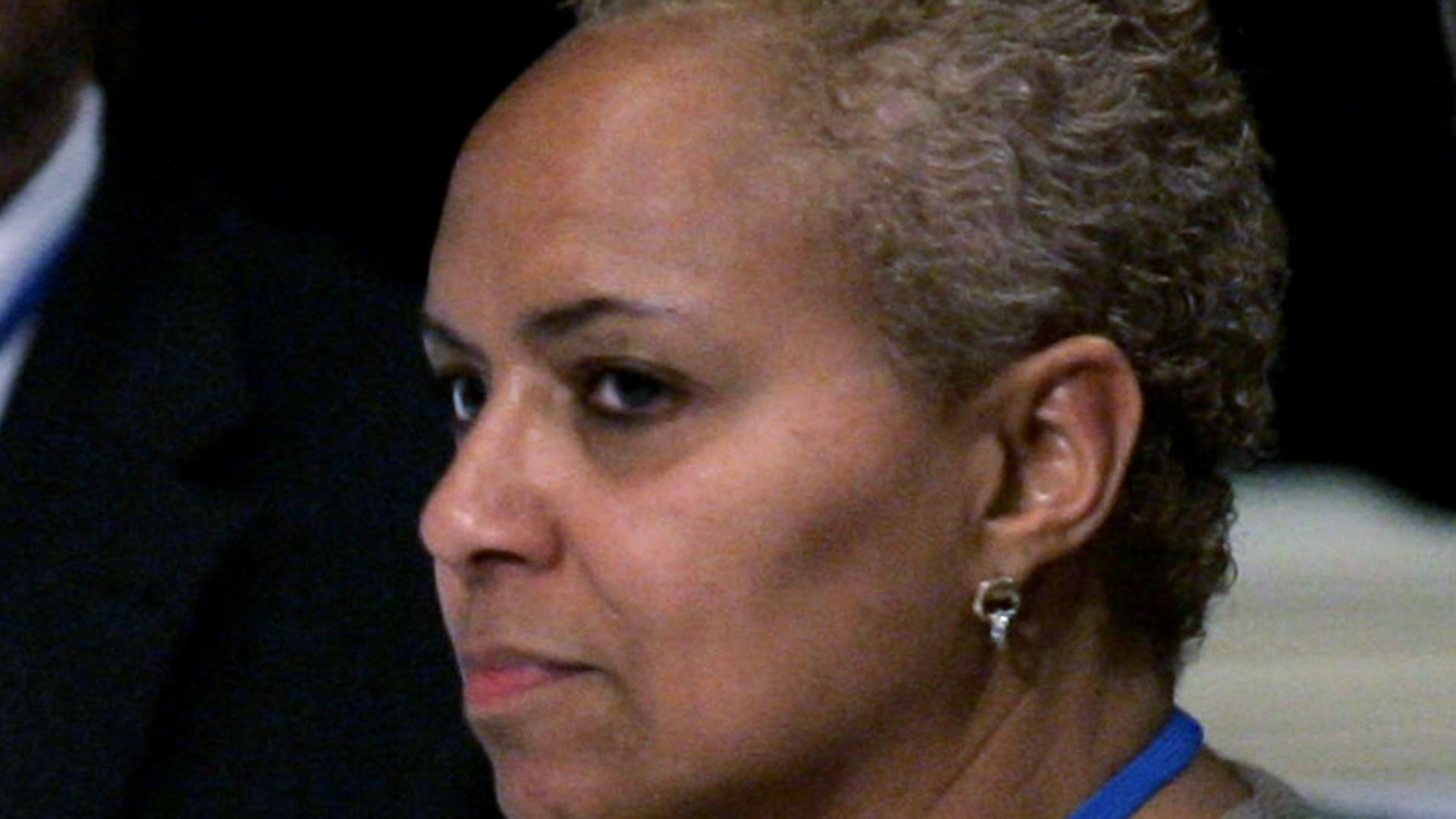 In this May 31, 2008 file photo, Tina Flournoy, then Democratic National Committee Rules and Bylaws committee member, during a hearing in Washington.